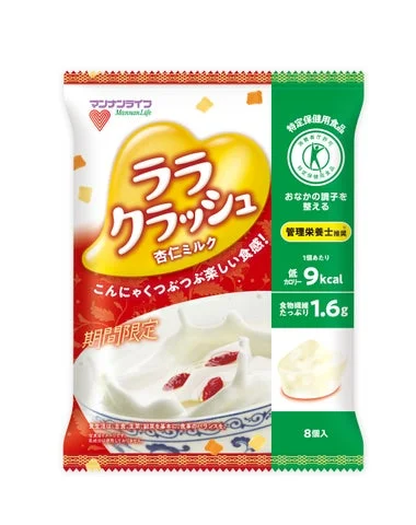 蒟蒻畑ララクラッシュ杏仁ミルクのパッケージ正面