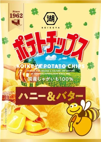 湖池屋ポテトチップス ハニー＆バターの製品パッケージ