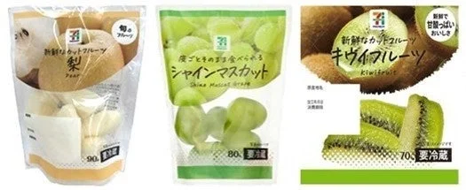 梨、シャインマスカット、キウイフルーツのパッケージ画像