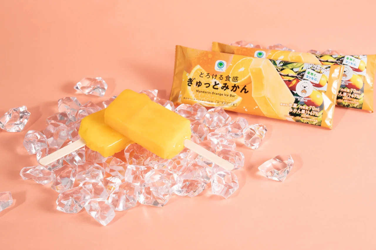 とろける食感 ぎゅっとみかんのアイスバーとパッケージ