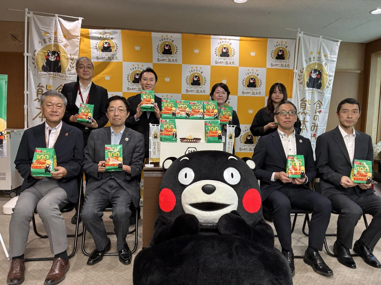 湖池屋プライドポテト100% あか牛にんにく醤油(熊本)の完成報告会