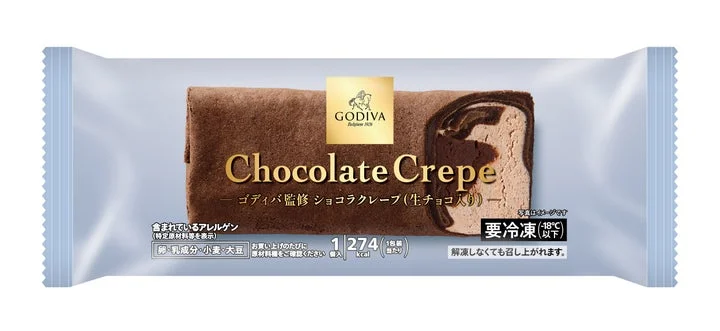 ゴディバ監修ショコラクレープ（生チョコ入り）のパッケージ商品画像