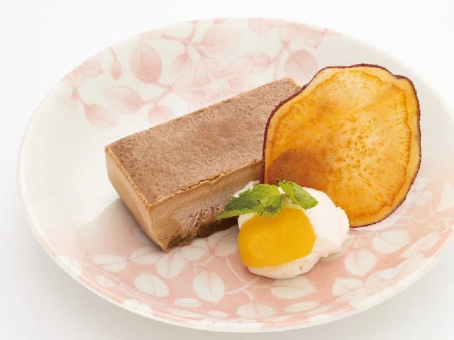栗のカタラーナ風のデザート