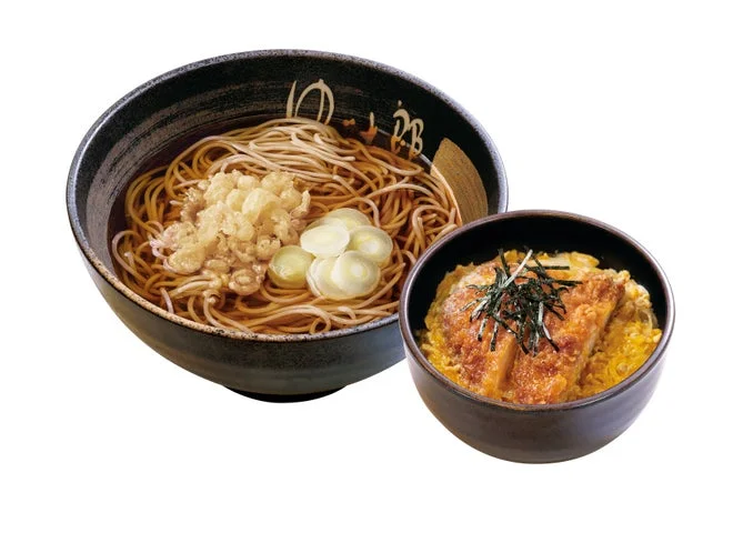 ミニかつ丼とそばのセットメニュー。