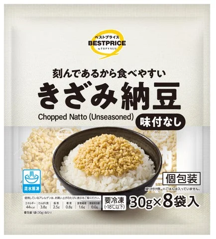 「きざみ納豆 味付なし」のパッケージ表面