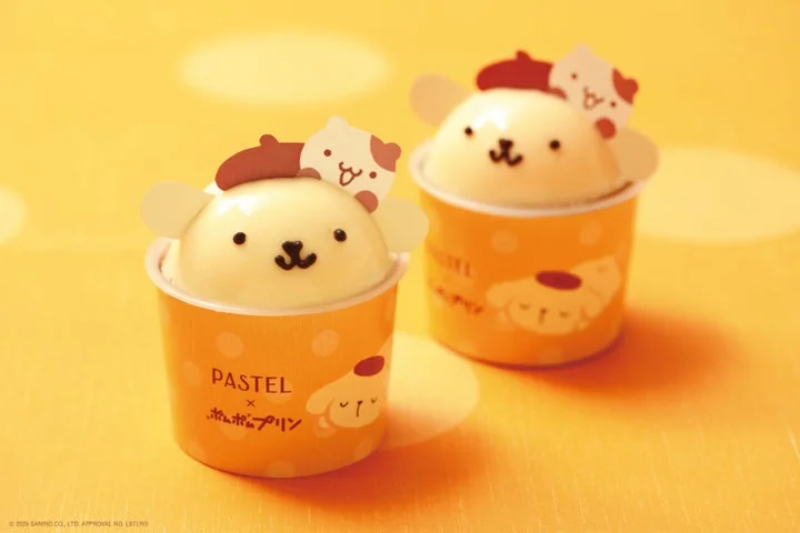 ポムポムプリンとマフィンがのったコラボプリン2個