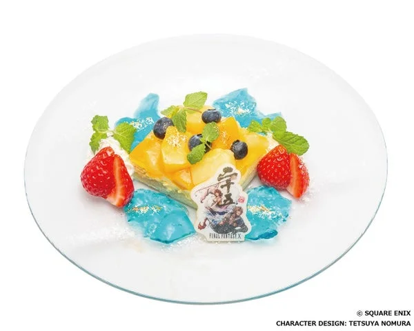 マンゴーとパイナップルを使用した25th アニバーサリーケーキ