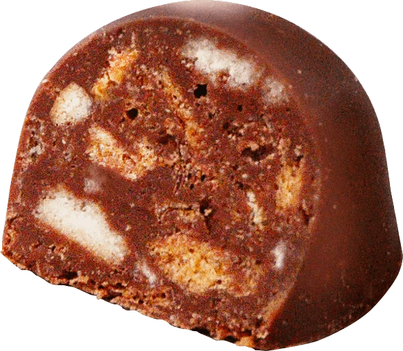 断面が見えるザクっとクランチチョコレート