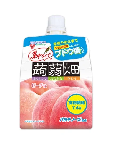 「集中タイプの蒟蒻畑 ピーチ味」の製品パッケージ単体