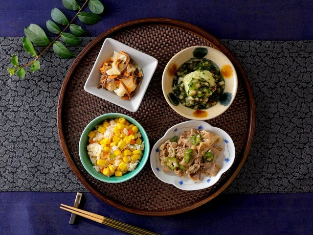 ゆず香る牛肉の旨だれ和えと副菜のセット