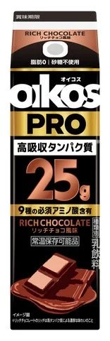 オイコスPROプロテインドリンク リッチチョコ風味のパッケージ正面図