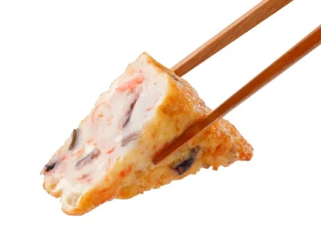 ほぼカニ入り海鮮厚揚げの断面