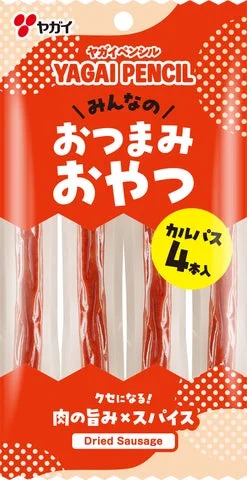 ヤガイペンシル おつまみおやつ 4本入のパッケージ