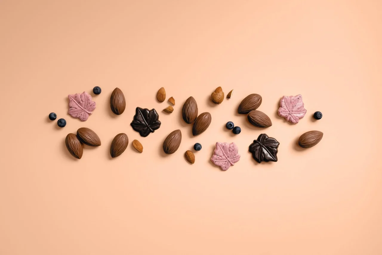 紅葉の葉やナッツを象ったチョコレートアソートメント