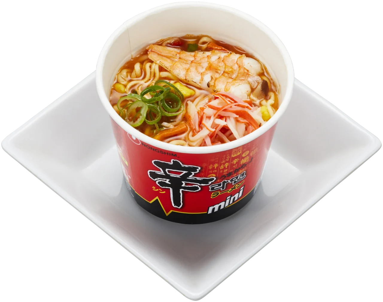 鯛スープの海鮮 辛ラーメンのミニカップ麺