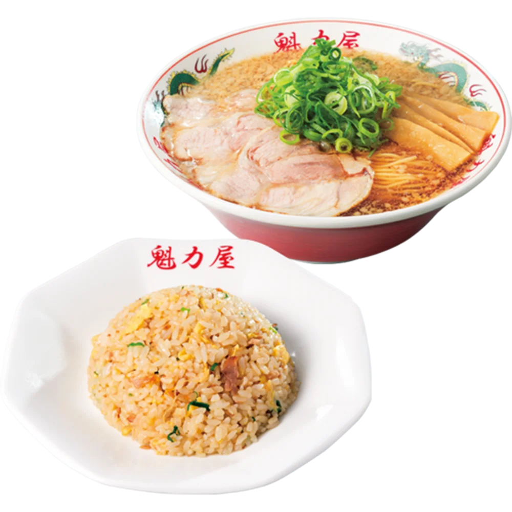 焼きめし定食の焼きめしとラーメンのセット