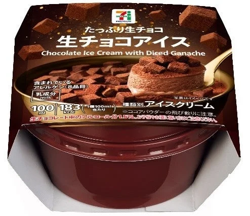 セブンプレミアム 生チョコアイスのパッケージとカップアイス