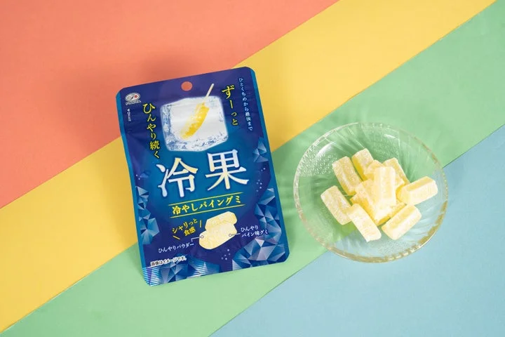 冷果 冷やしパイングミのパッケージとグミ
