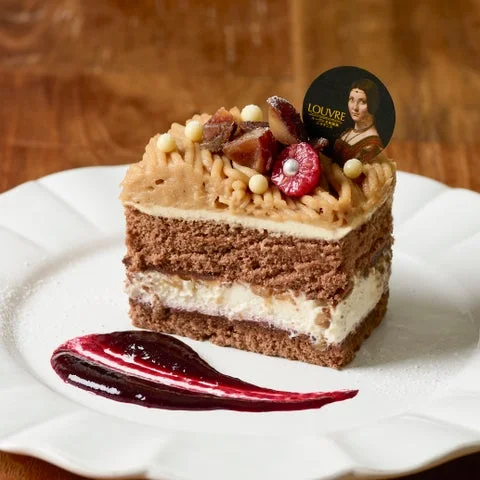 マロンショートケーキ（ルネサンスの飾り紐をイメージしたデザイン）