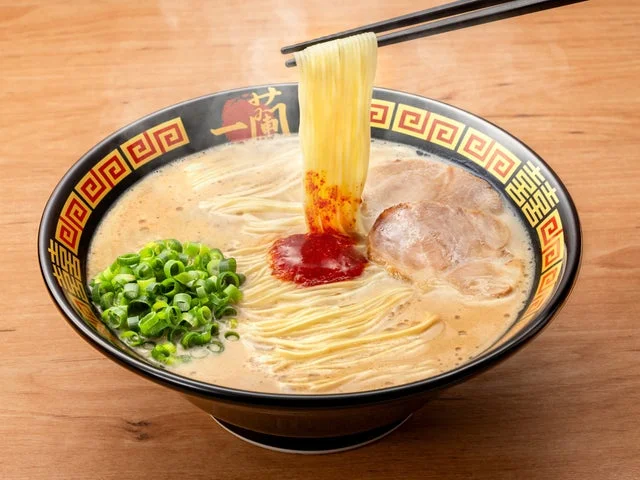 調理された一蘭ラーメンのイメージ
