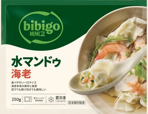 調理された水マンドゥ海老とパッケージ