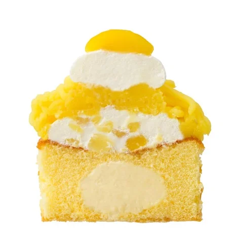 断面が見える「モンブラン」のケーキ