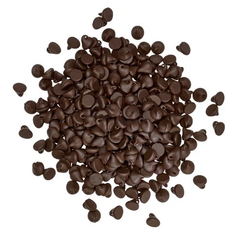 小粒で計量しやすいチップ状のチョコレート