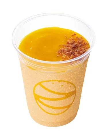 紅はるかソースとカラメルチップがかかったシェーキ