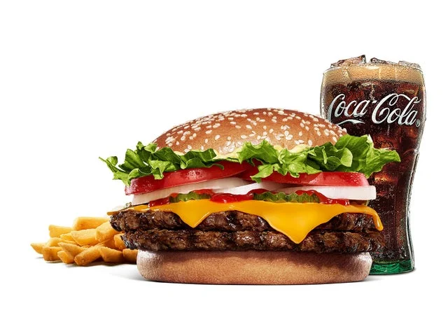 ダブルワッパーチーズセット（ハンバーガー、フレンチフライ、ドリンク）
