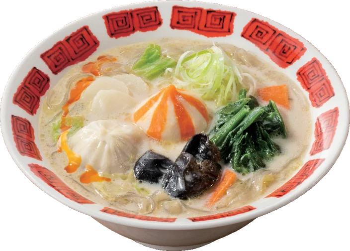 「白」麻辣湯～豆乳と青山椒仕立て～の白いスープと具材