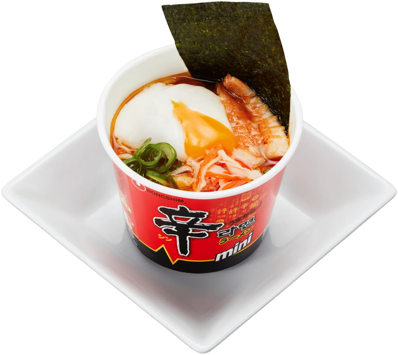 鯛スープの海鮮 辛ラーメン~まろやか温玉添え~のミニカップ麺