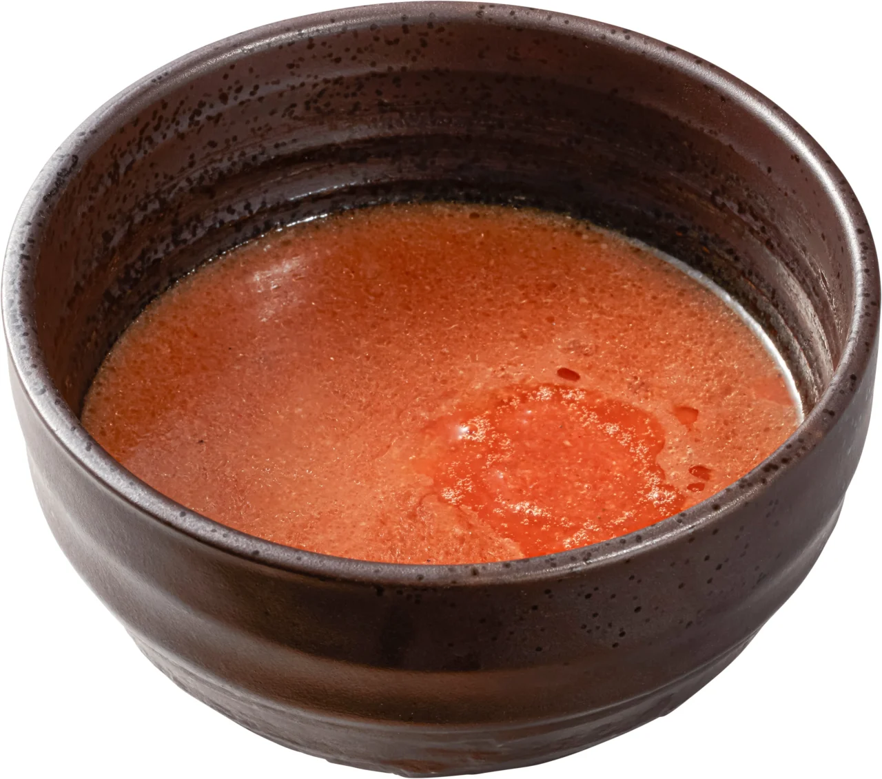 濃厚海老つけ汁うどんの赤いつけ汁