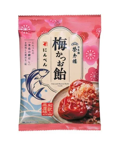 「梅かつお飴」の個包装パッケージ単体