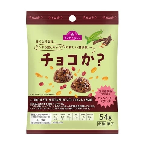 トップバリュ「チョコか?クランベリークランチ」のパッケージ画像