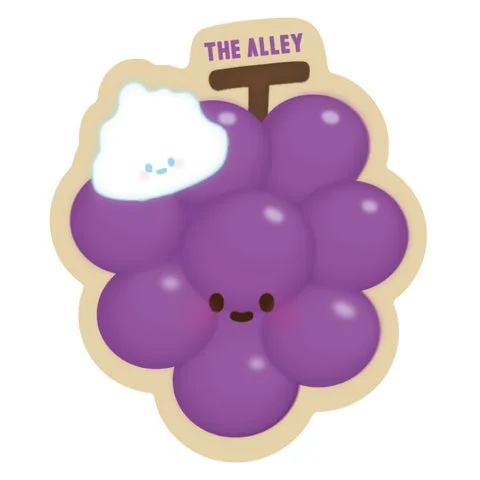 葡萄をモチーフにしたキャラクターのオリジナルステッカー
