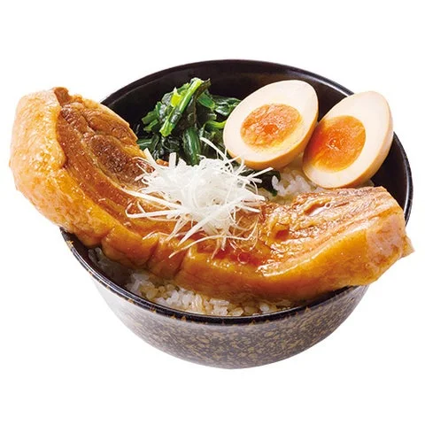 厚切り角煮丼と麺類のセット