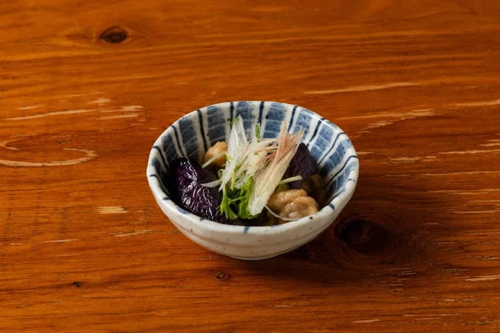 茄子と鶏モモ肉の揚げびたし