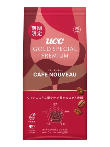 UCC GOLD SPECIAL PREMIUM CAFE NOUVEAU 炒り豆のパッケージ