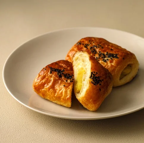 おいものデニッシュの断面と全体像