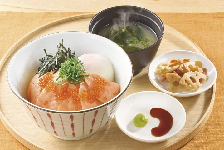 とろサーモン＆いくら丼のセット