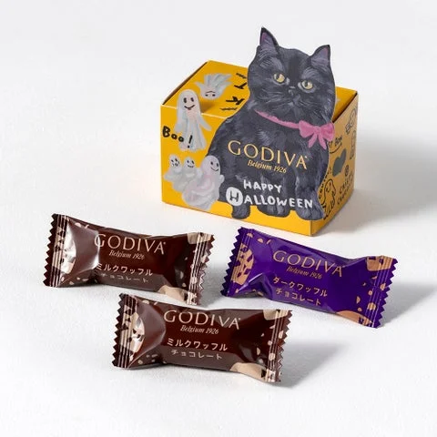 黒ネコとゴーストの箱とGクリスピーショコラ3粒