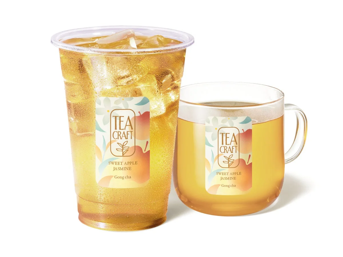 蜜りんごジャスミンティーのアイスとホットの2杯