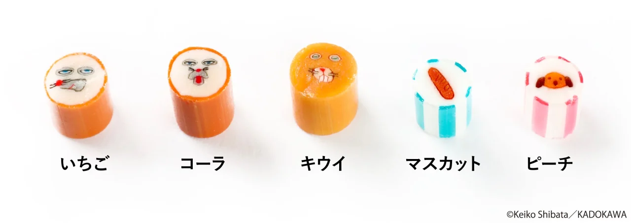パンどろぼう キャンディAのフレーバー別アメ細工キャンディ5種