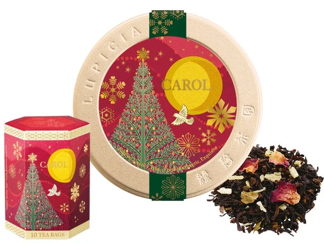 クリスマスティー「キャロル」のデザイン缶、BOX、茶葉