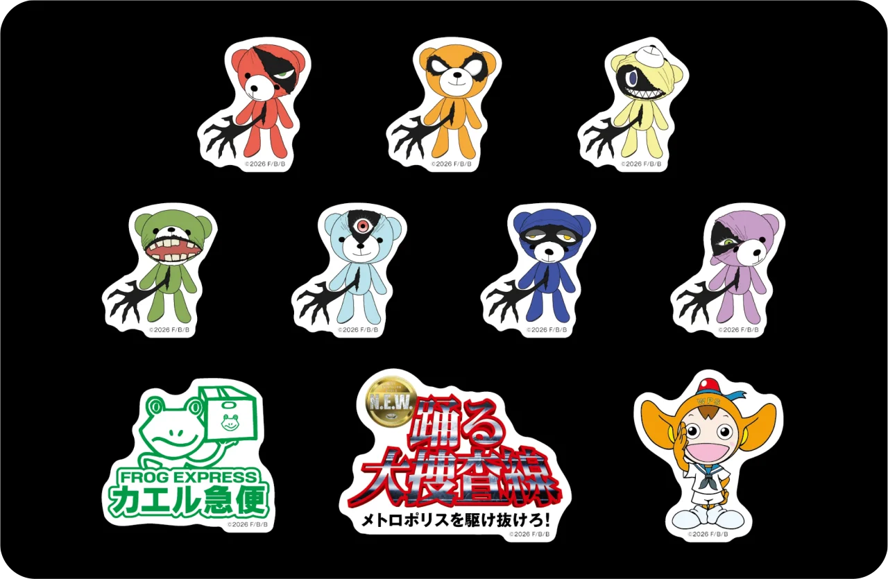 アタッシェケース入りピンバッジセットのキャラクターデザイン