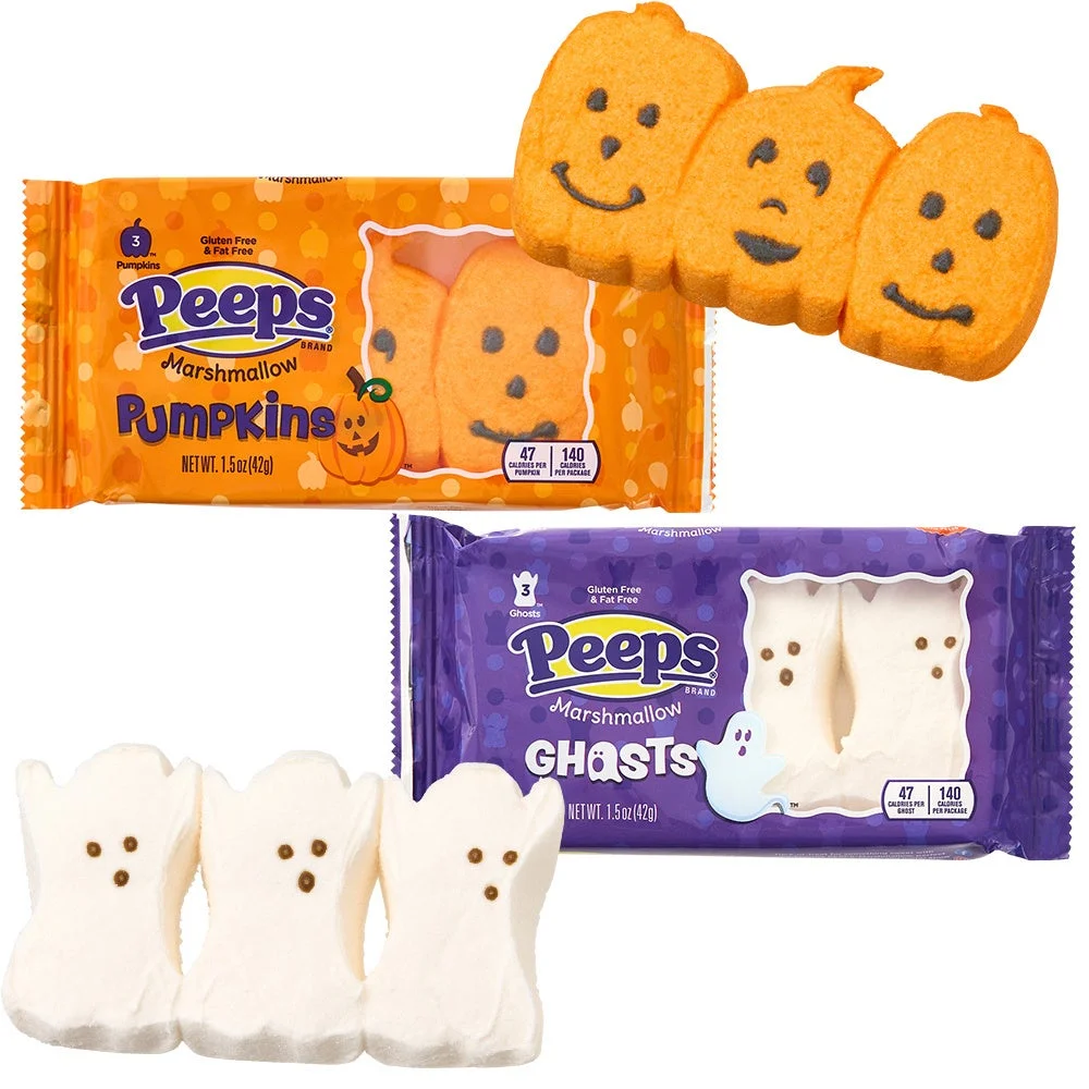 PEEPS ハロウィン マシュマロのパンプキン型とゴースト型パッケージ