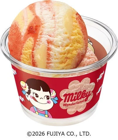 ペコちゃんデザインのダブルカップ
