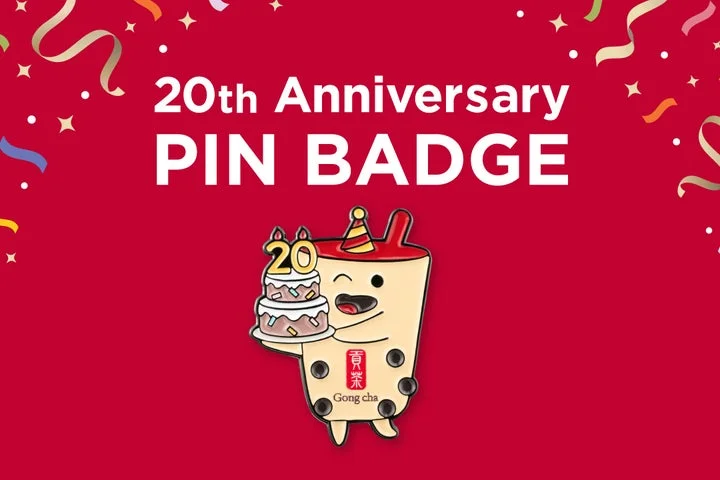 20周年限定デザインのゴンチャムピンバッジ