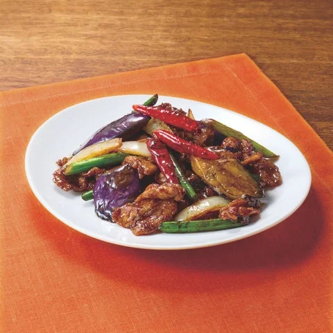 ナスと豚肉を炒めた茄子の回鍋肉。