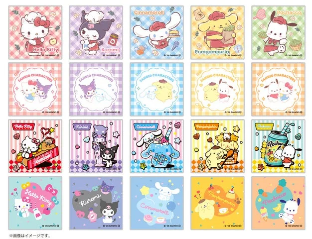 パンに封入されるサンリオキャラクターズのシール全20種類